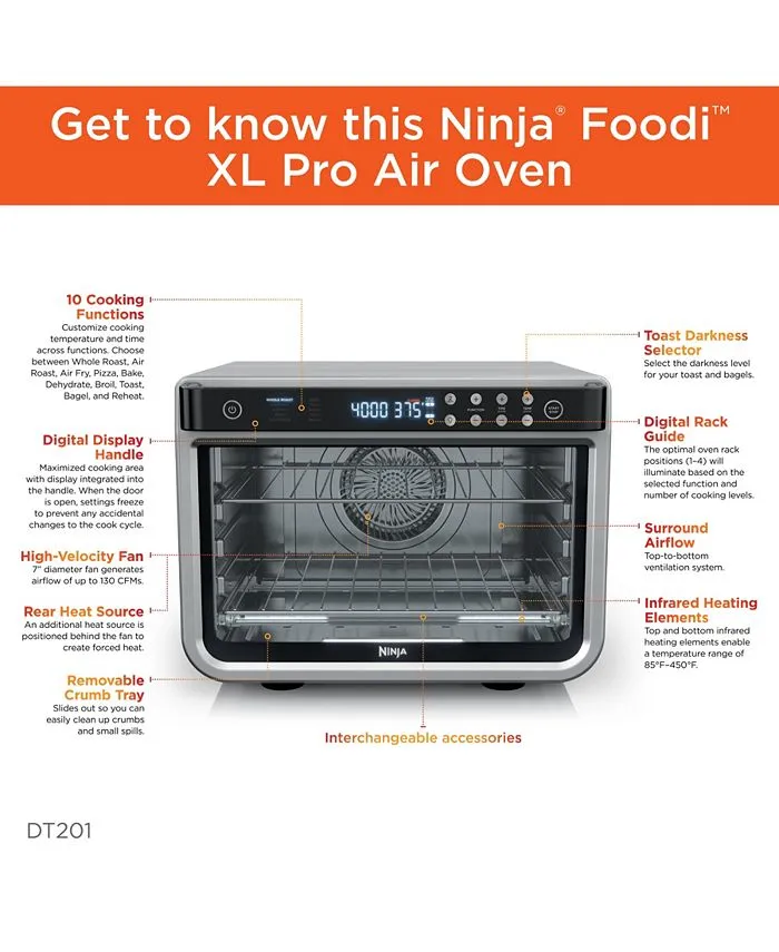 Ninja DT201 Foodi 10-in-1 XL Pro Air Fry Oven