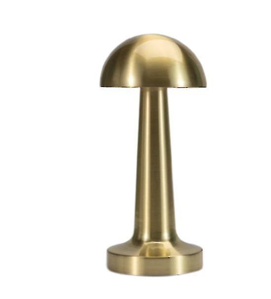 Mushroom Lamp Retro Brass Cafe Decorative Table Lamp Simple Metal Desk Lamp