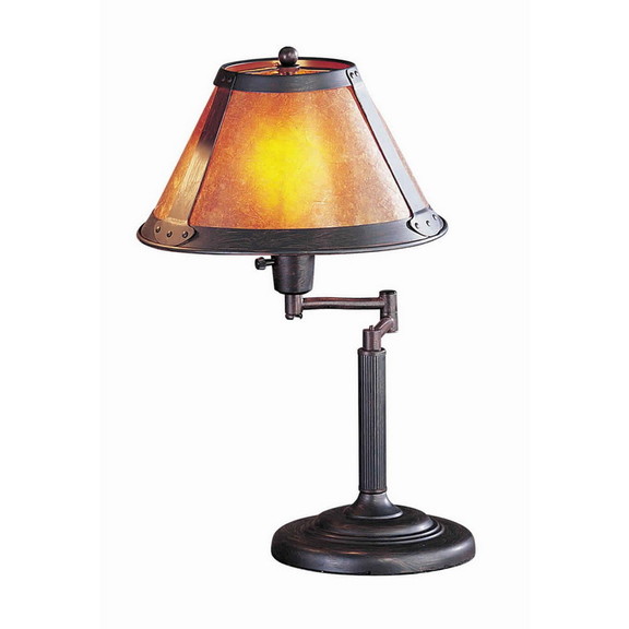 Benjara BM223703 Metal Body Swing Arm Table Lamp w...