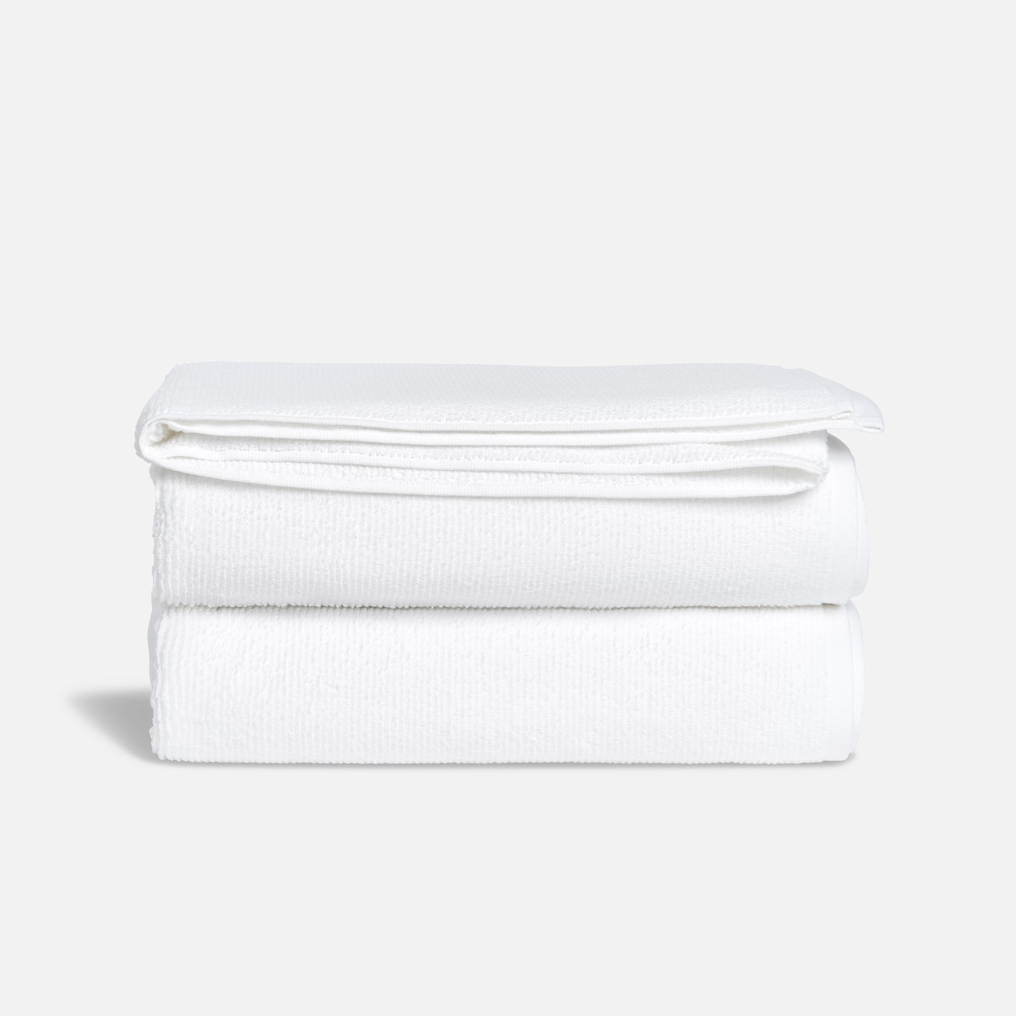 Organic Ribbed Bath Sheets