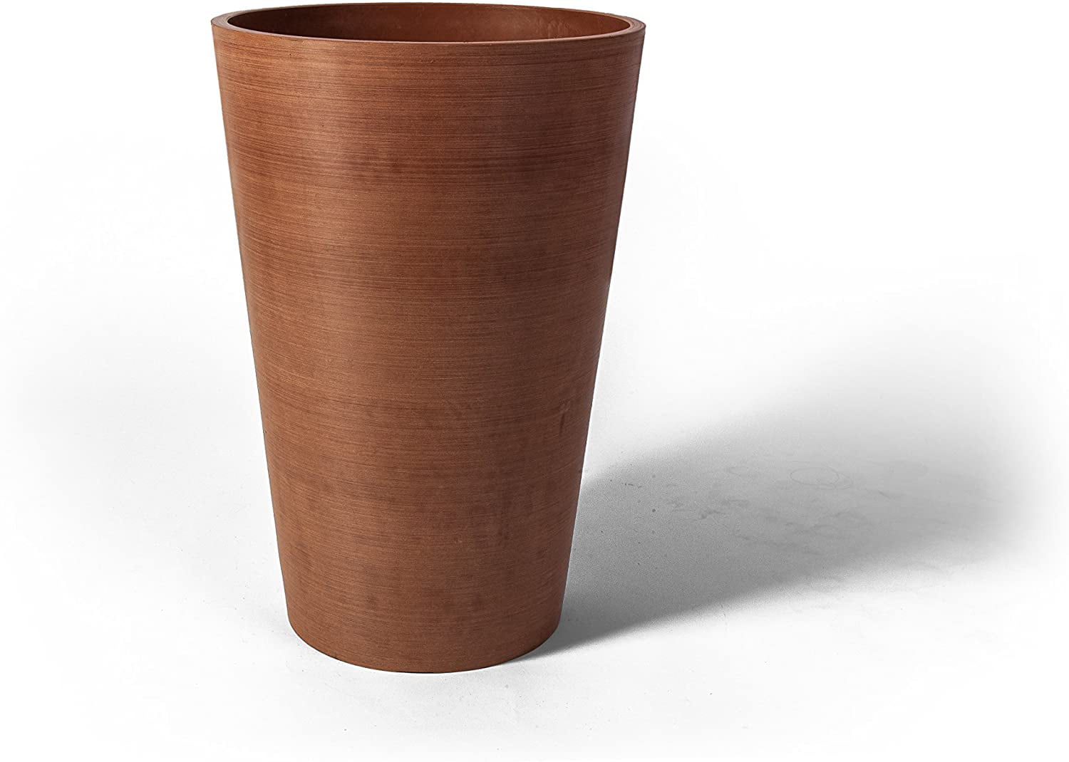 Algreen (#16730) Valencia Round Planter Pot， Textured Terra Cotta 18