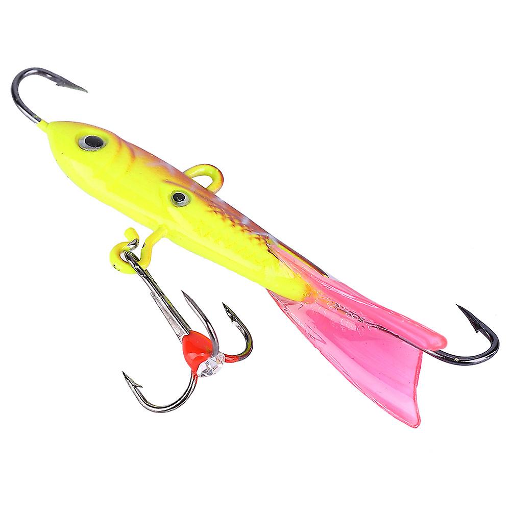 Hard Lure Winter Artificial Ice Fishing Metal Bait Jig With Treble Hook Angler Tackle (008)