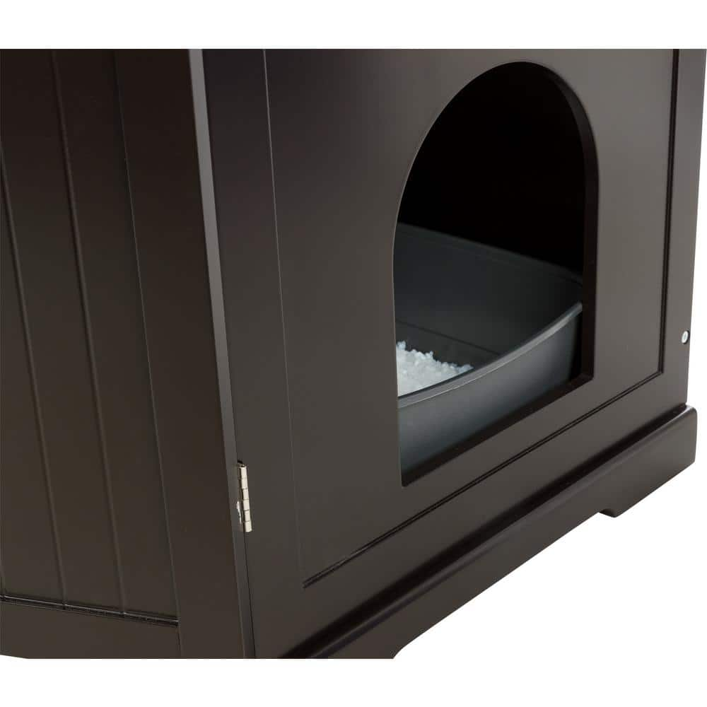 TRIXIE XL Wooden Litter Box Enclosure with Drawer, Brown 40238