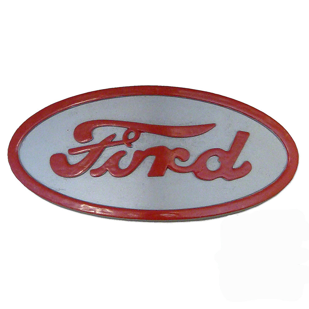 8N16600A 8N16600B Front Hood Nose Emblem Medallion Badge Grill Fits Ford 8N Red Lettering