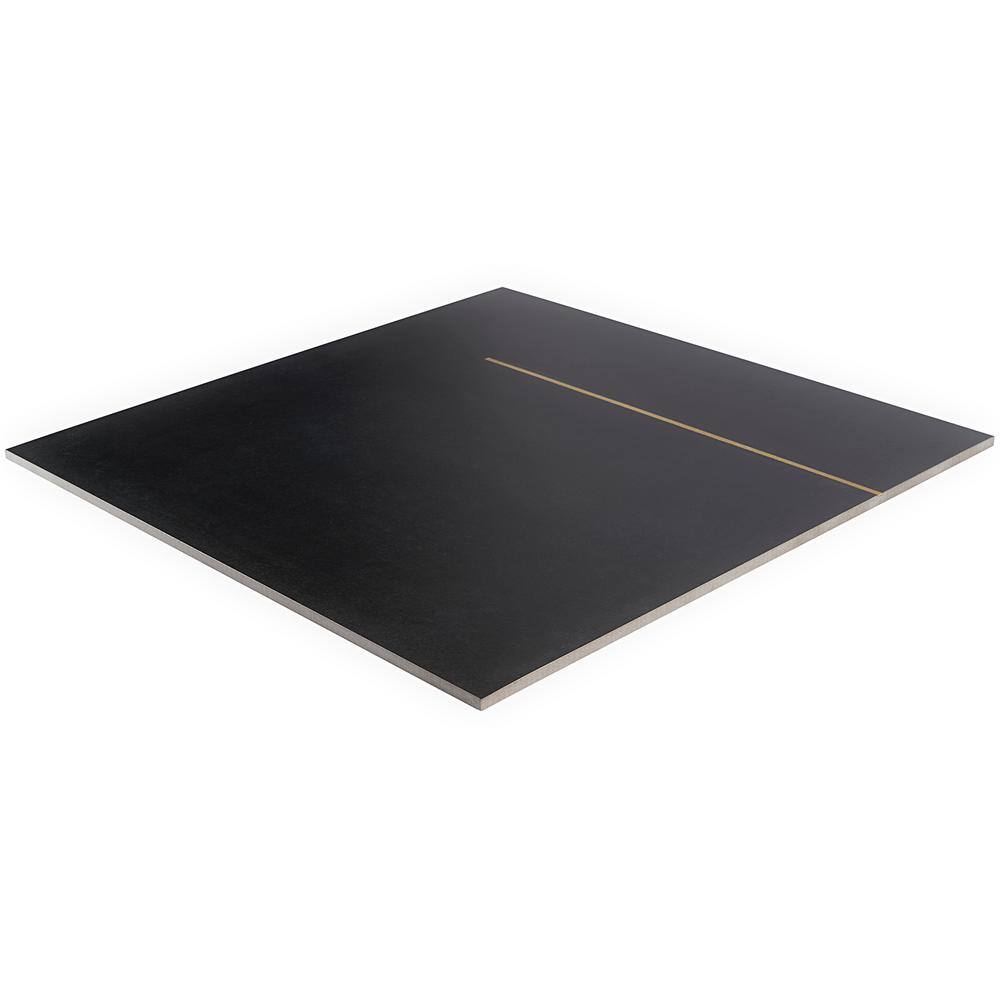 Ivy Hill Tile Stria Bar Black 23.62 in. x 23.62 in. Matte Porcelain Floor and Wall Tile (11.62 sq. ft.  Case) EXT3RD101568