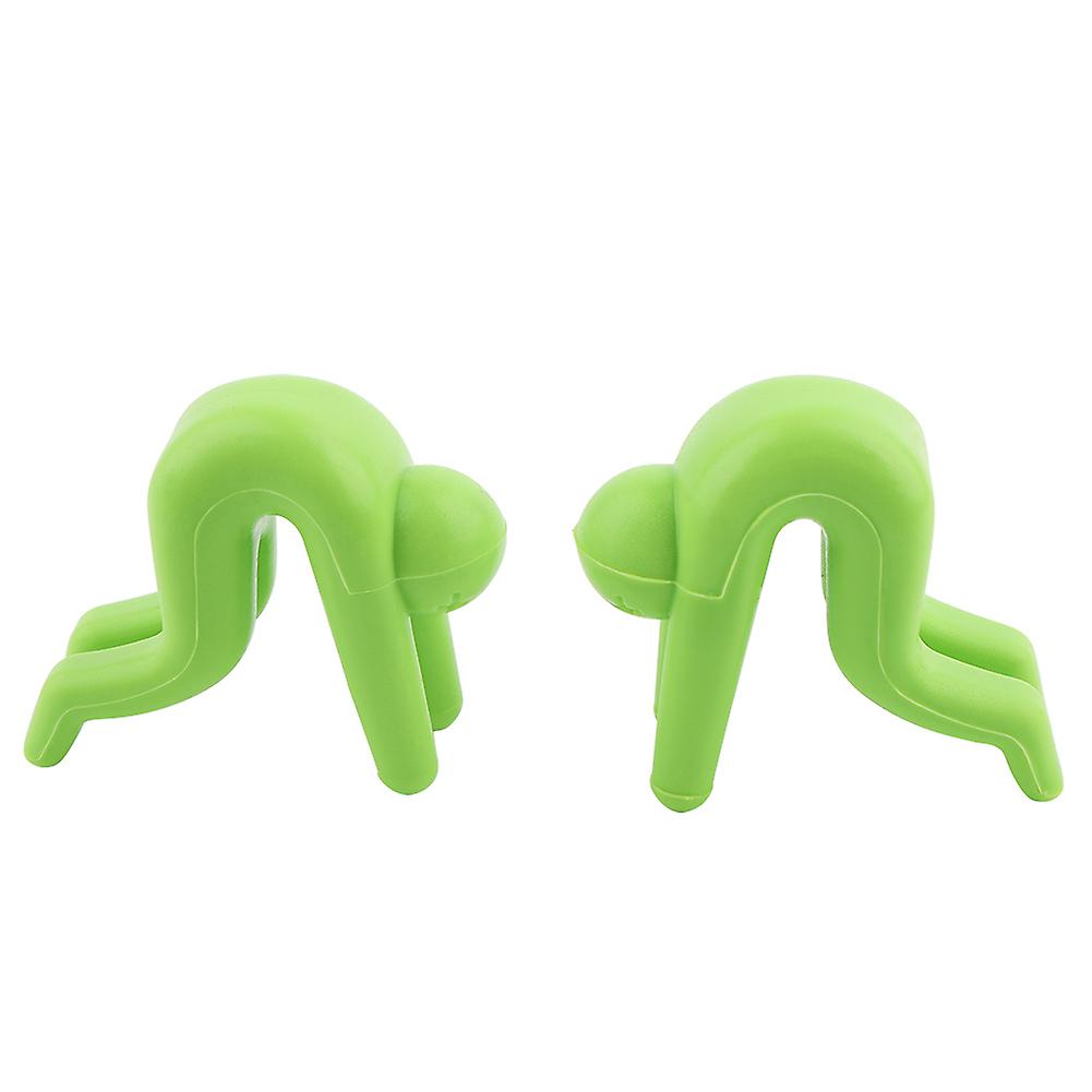 Silicone Clip Pot Lid Phone Holder Raise The Lid Prevent Pot Overflow(green)