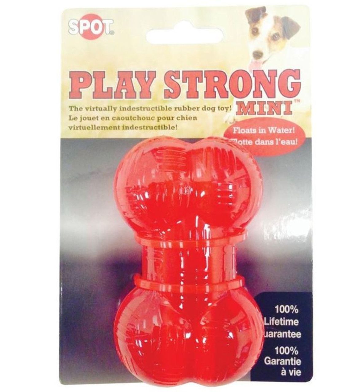 Ethical Pet Spot Small Mini Play Strong Bone Rubber Dog Toy