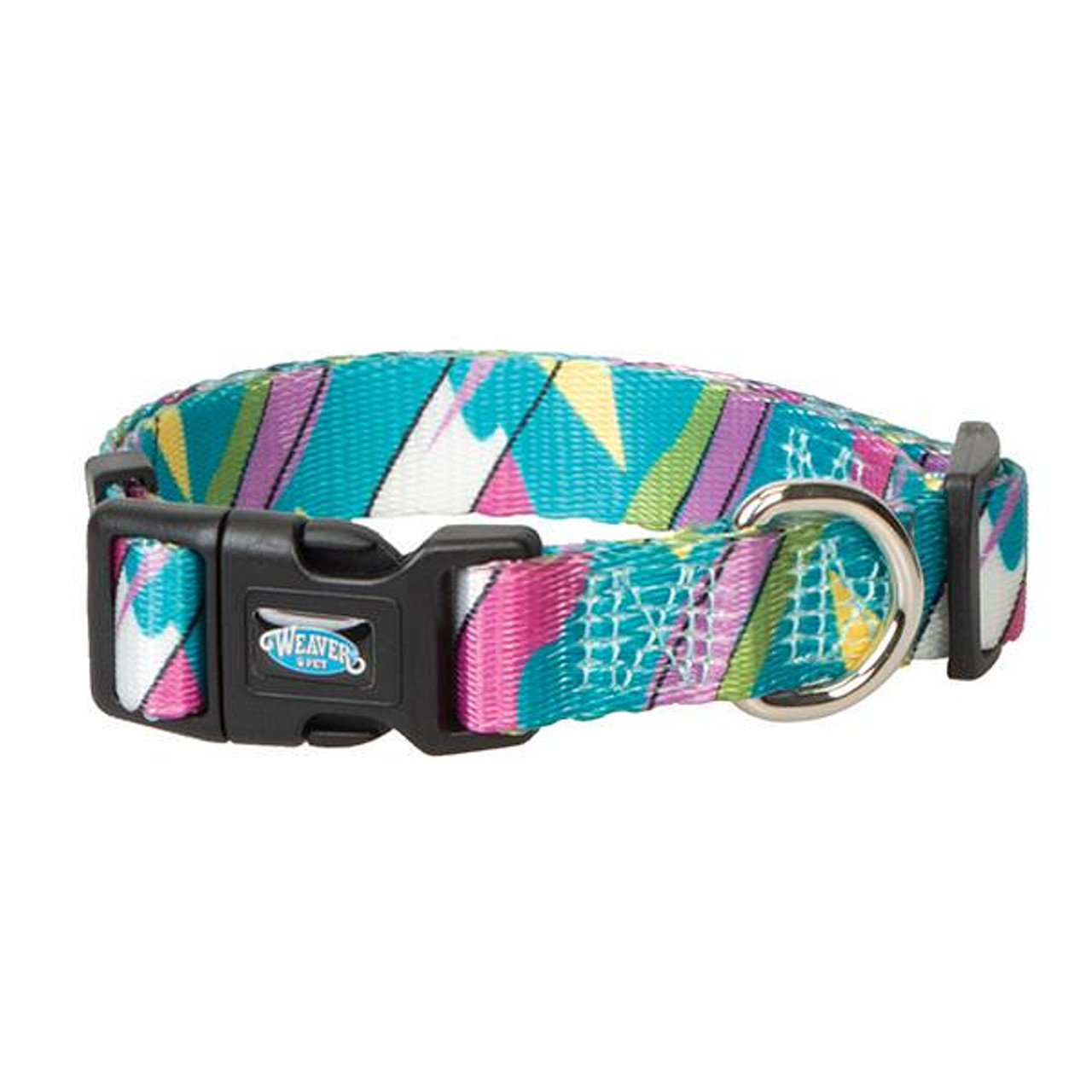 Weaver Collar Pop Art PATTERNED ADJUSTABLE SNAP-N-GO DOG COLLAR 3/4