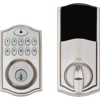 Kwikset SmartCode 914 Zigbee 3.0 Satin Nickel Single Cylinder Electronic Deadbolt Featuring SmartKey Security 914TRZB3.015CP