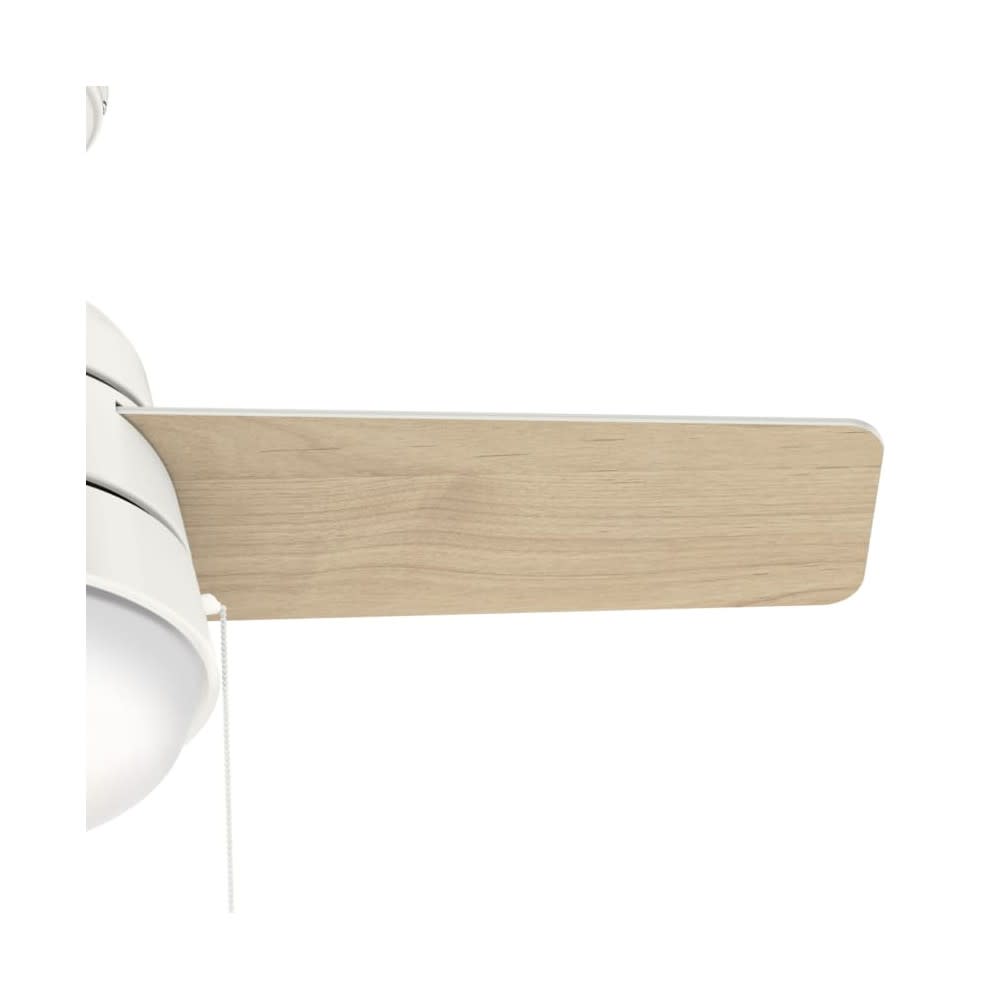 Hunter Aker Ceiling Fan 36 Fresh White/Natural Wood ;