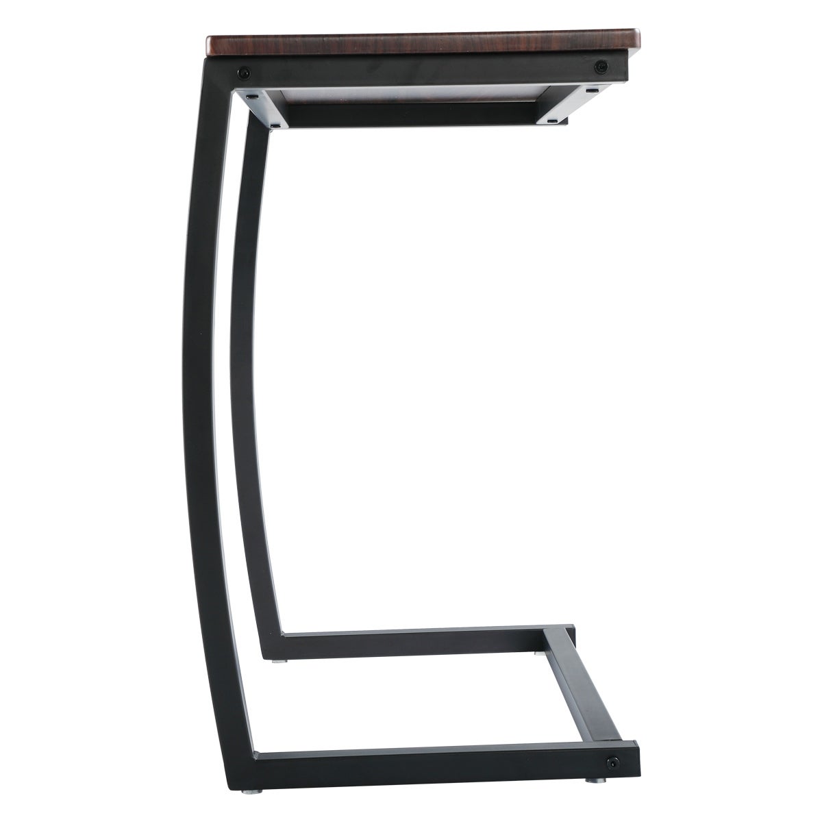 Industrial Sofa Side Table， C Shaped End Table， Portable Bedside Workstation