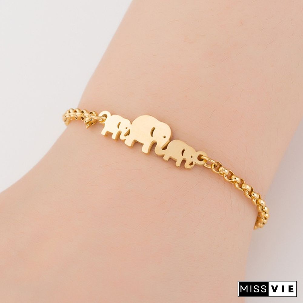 Elephant Bracelet Simple Lovely Jewelry Female Stainless Steel Jewelry Female Bracelet