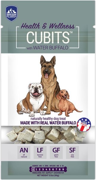 Himalayan Pet Supply Cubits Water Buffalo Dog Treats， 3.5-oz bag