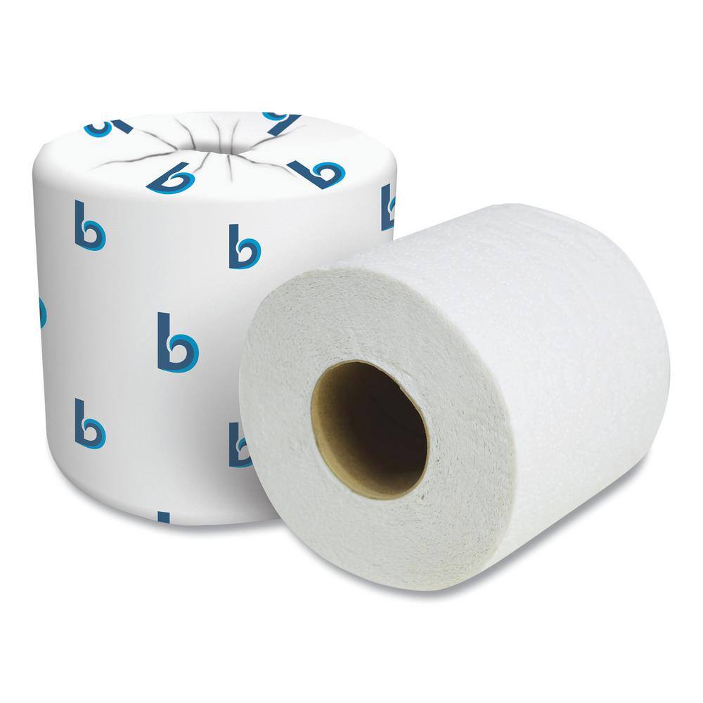 Boardwalk 4.5 x 3.75 White Septic Safe Two-Ply Toilet Paper (500-Sheets Per Roll 96-RollsCarton) BWK6150