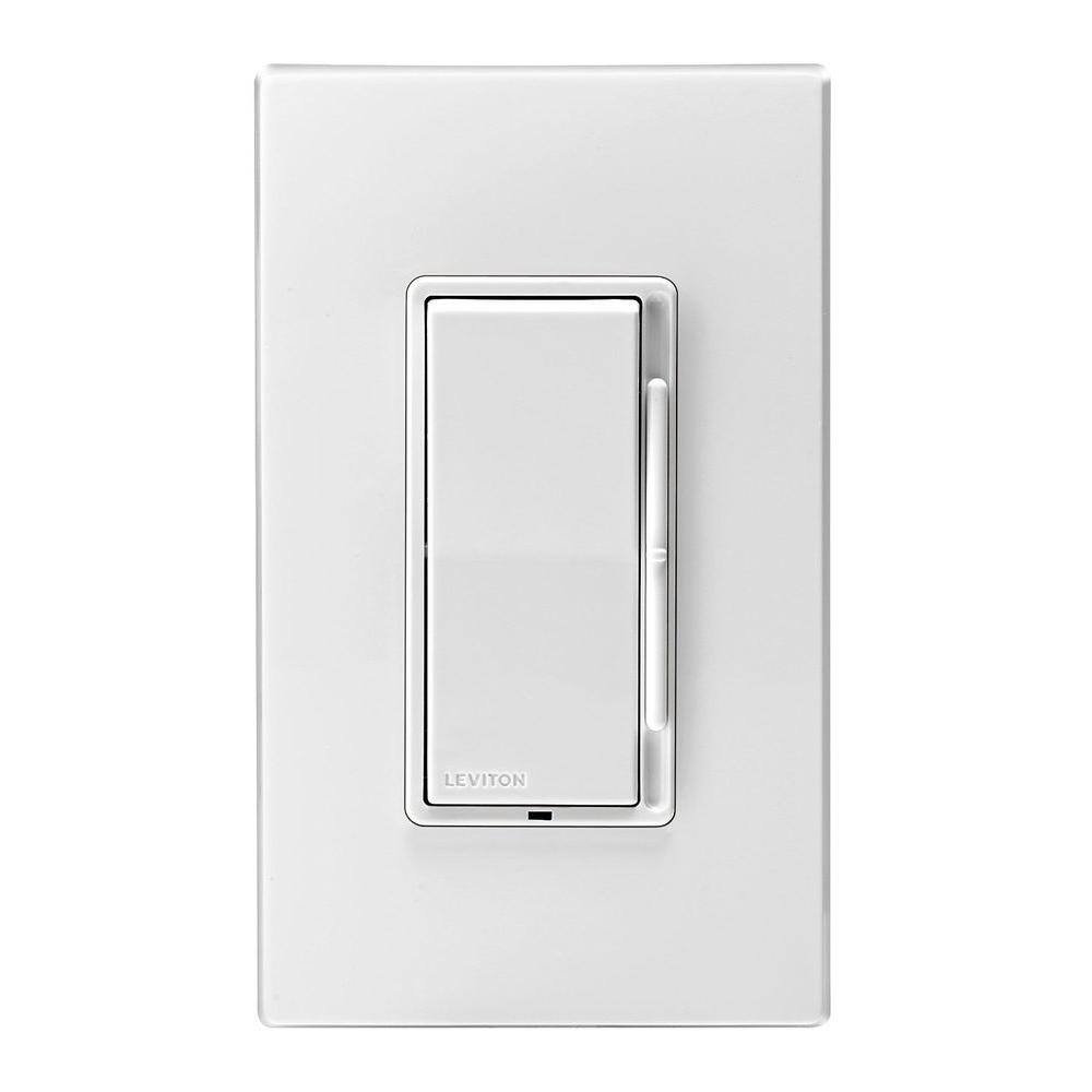 Leviton Decora 600-Watt Single-Pole3-Way Universal Rocker Slide Dimmer White (3-Pack) M02-DSL06-3PW