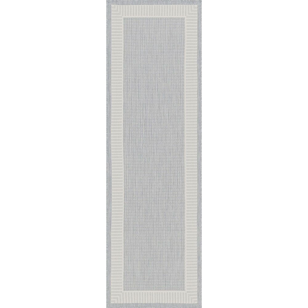 Exo Coastal Striped Border Indoor/ Outdoor Area Rug