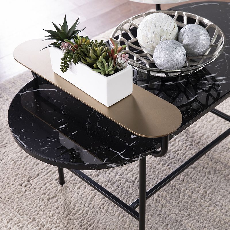 Southern Enterprises Aalan Faux Marble Coffee Table