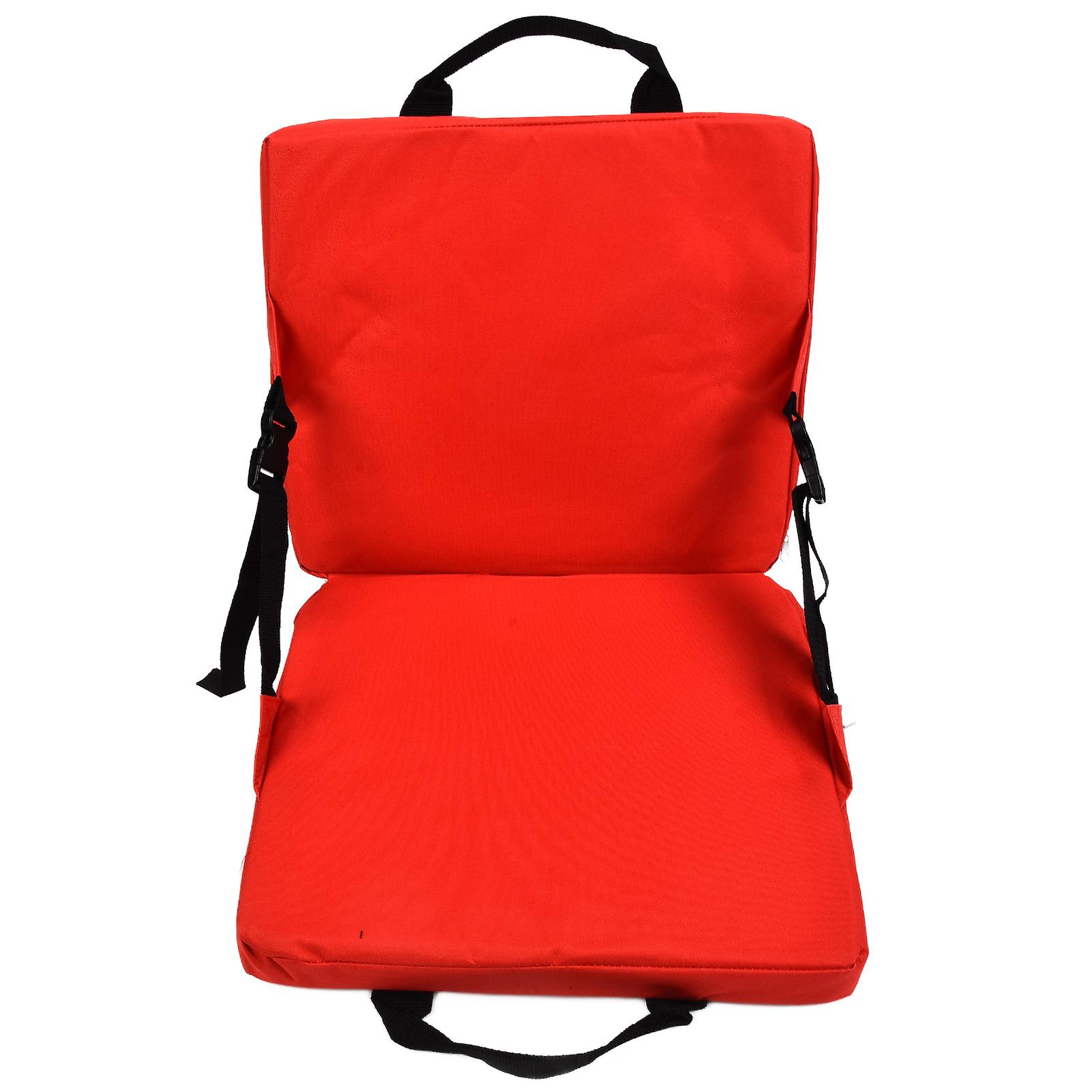 Chair Cushion Foldable Portable Soft Comfortable Seat Cushion With Backrest For Outdoor Camping Hiking Stadium Officered