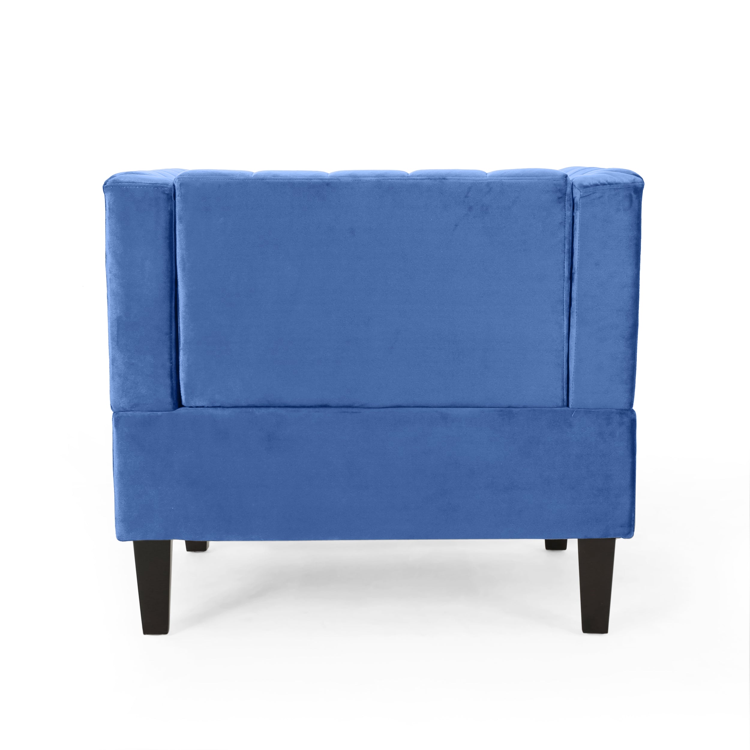 Masie Contemporary Channel Stitch Velvet Club Chair