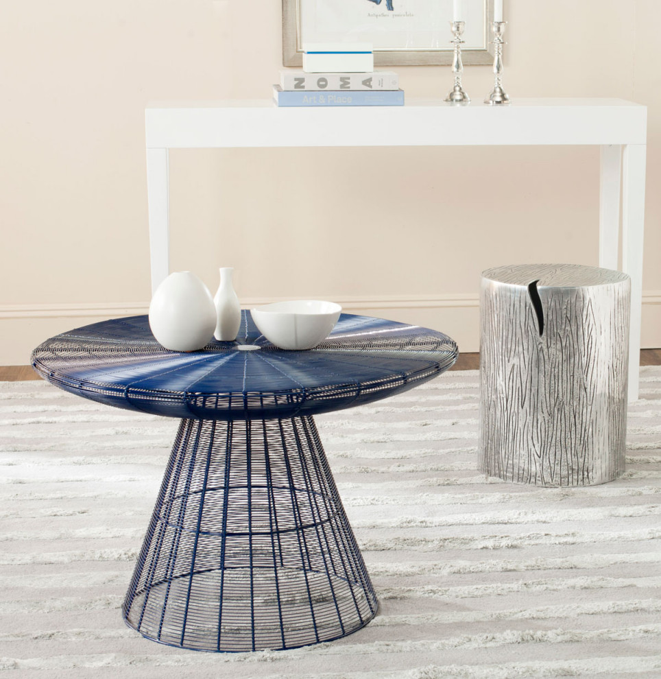 Gina Wire Coffee Table Blue   Contemporary   Coffee Tables   by Peachtree Fine Furniture  Houzz