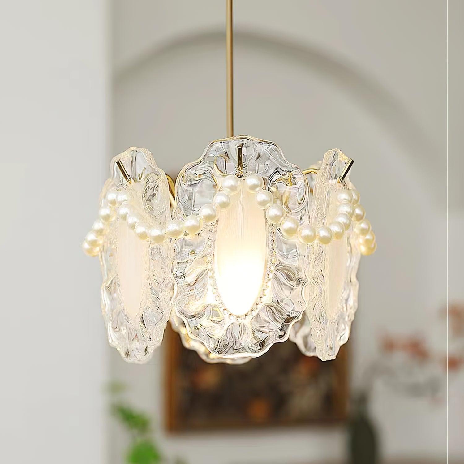 Floral Glass Pendant Lamp