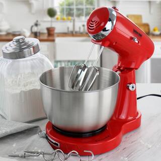 Better Chef 350-Watt MegaMix 5 Speed 3.5 qt. Stand Mixer in Red 985117966M