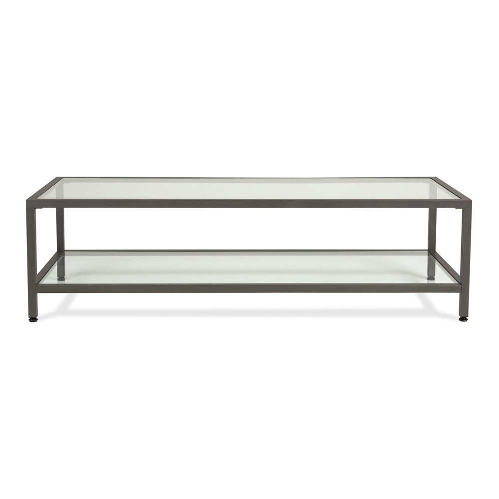 Carbon Loft Heimlich Metal/Glass Rectangle Coffee Table