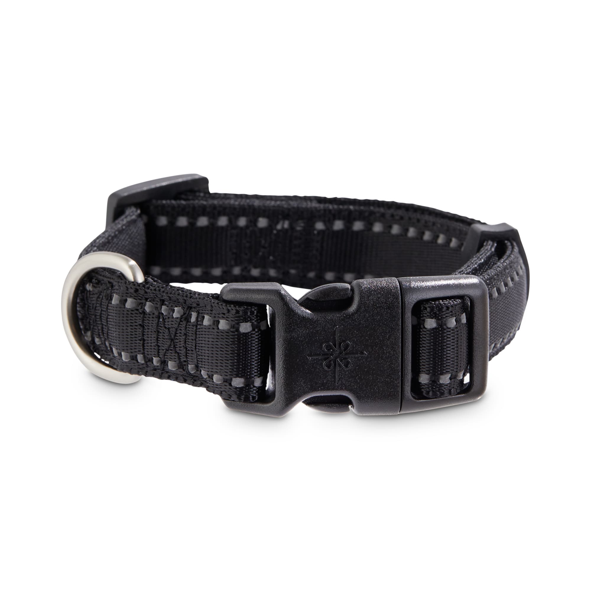 YOULY Reflective Black Dog Collar， Small