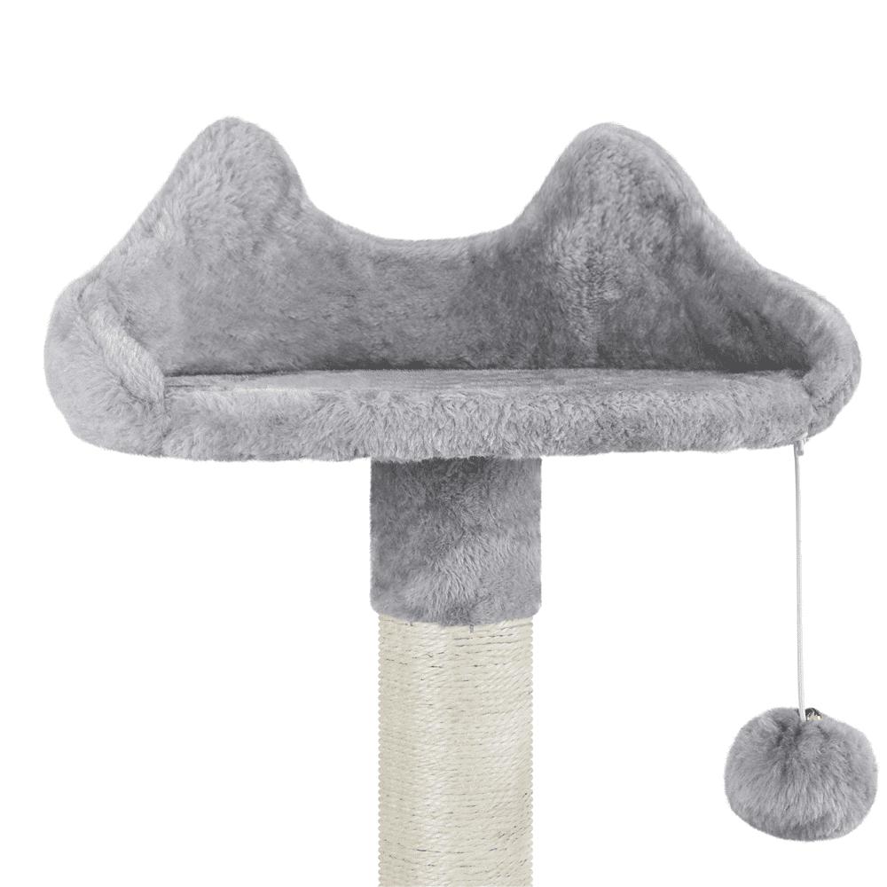 Easyfashion 62  Cat Tree with Condo and Scratching Post Towers Light Gray  Crowdfused