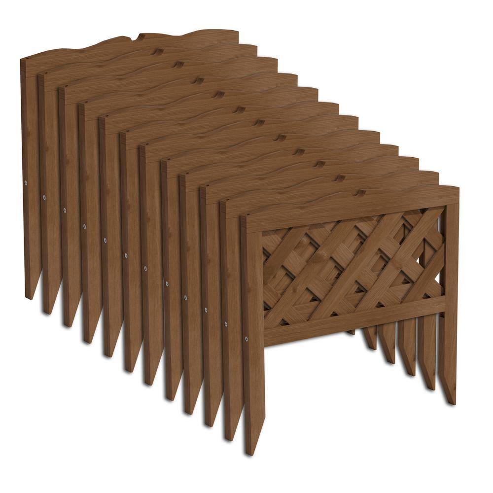 Greenes Fence 19.5 in. L x 19 in. H Wood Lattice Picket Border Fence (12-Pack) RC571-12PK