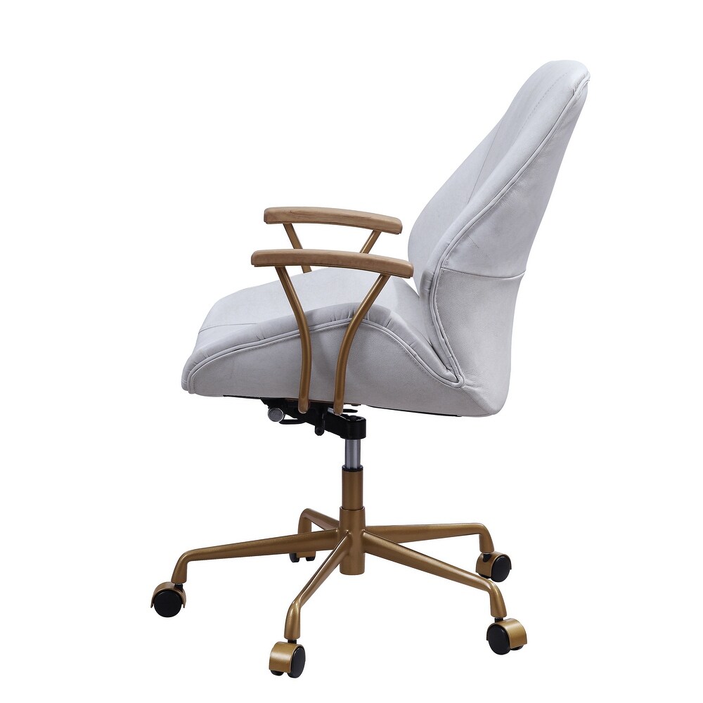 PU Lether 360° Swivel Executive Chairs Adjustable Ergonomic Chairs Industrial Arm Chairs with 5 Star Base for Livingroom