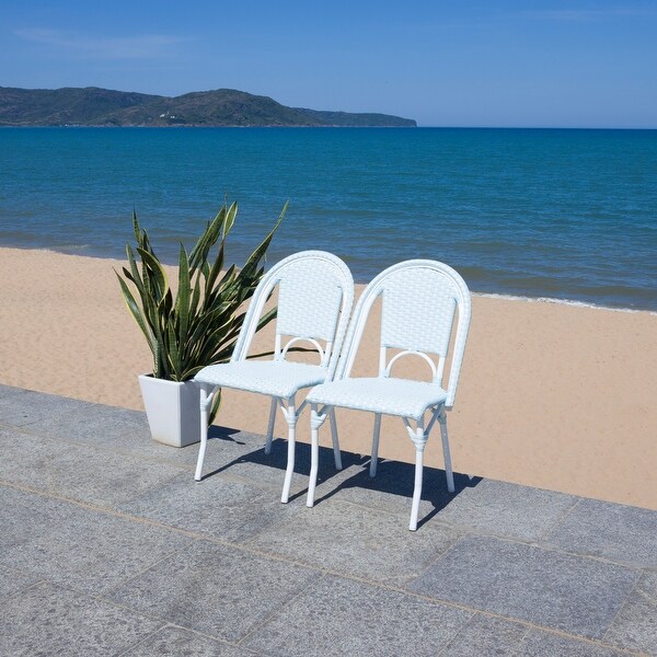 SAFAVIEH California Outdoor Side Chair Set of 2 (Fully Assembled)