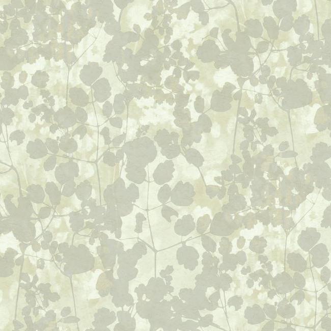 Pressed Leaves Wallpaper in Silver from the Botanical Dreams Collection