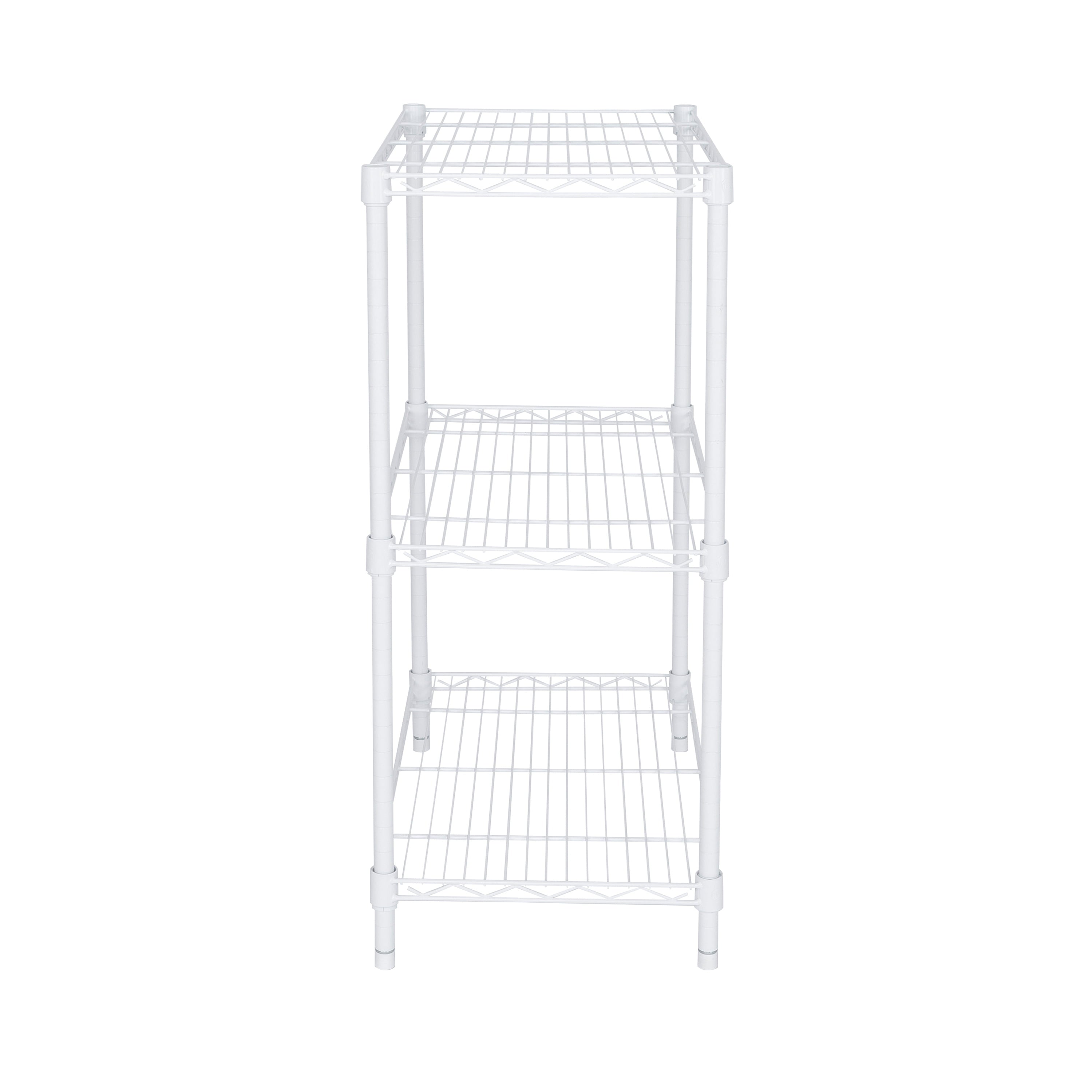 Hyper Tough 3-Tier Multipurpose Wire Shelving Rack, White Color, 750lbs Load Capacity