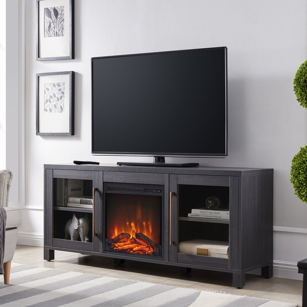 Quincy TV Stand with Fireplace Insert