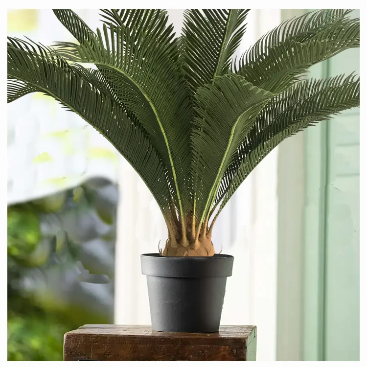 cheap price garden supplies fake cycad plant bonsai artificial potted plant outdoor decor