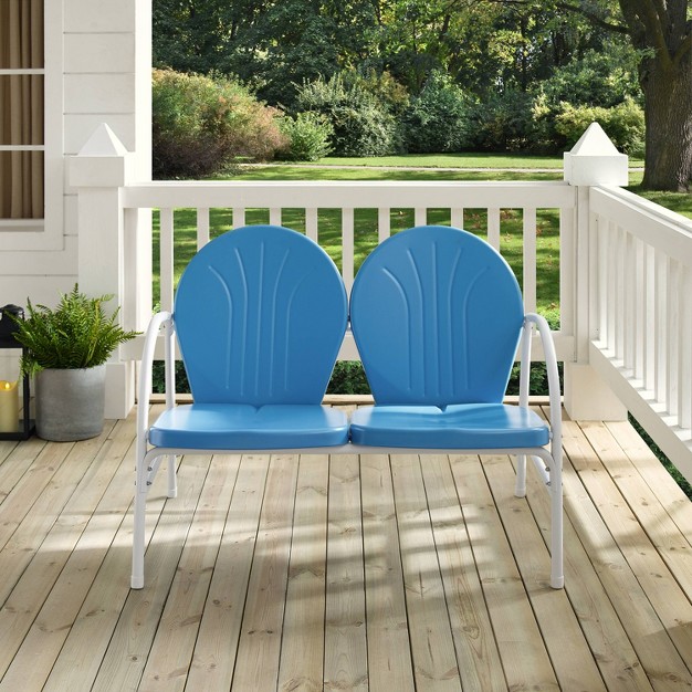 Griffith Outdoor Loveseat Sky Blue Crosley