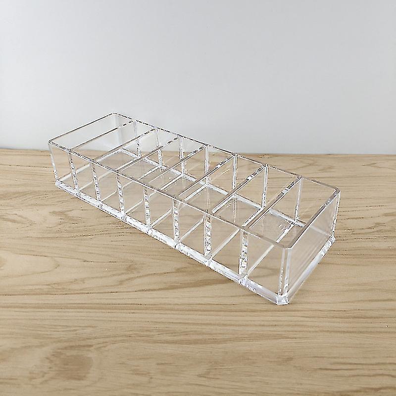 Clear Acrylic Makeup Compact Organizer 8 Spaces