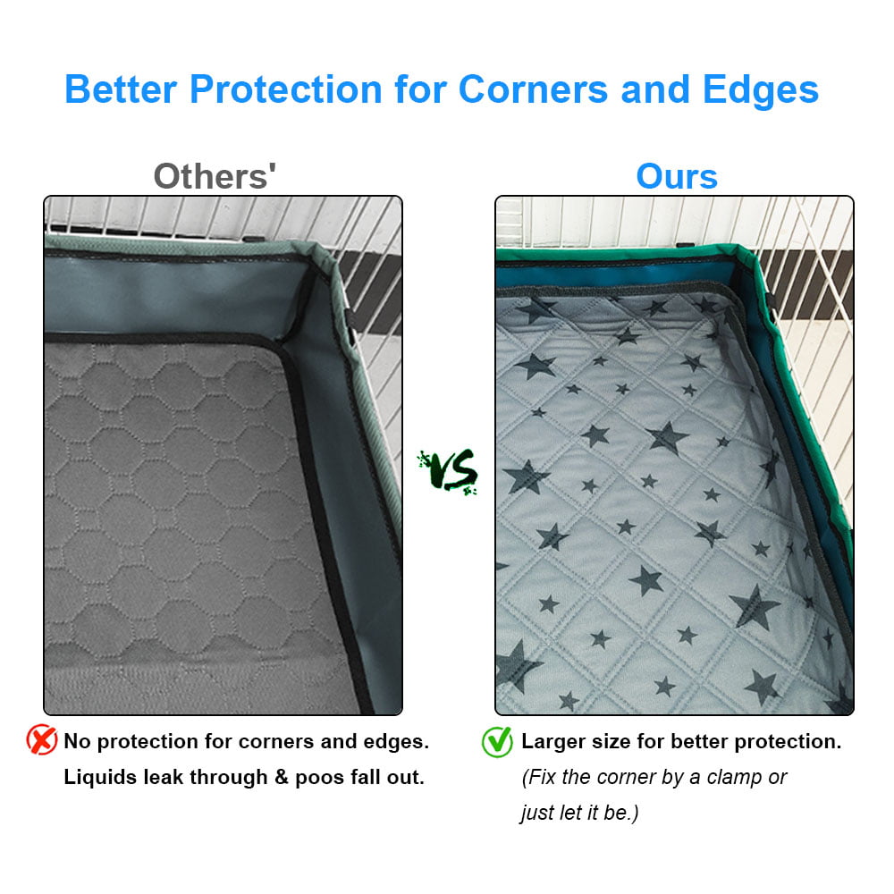 RIOUSSI Guinea Pig Cage Liners， Waterproof Anti-Slip Guinea Pig Bedding for CandC 2X3 Cage， 1 Pack