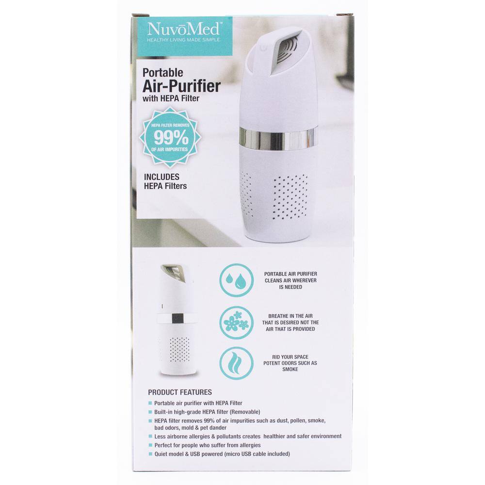 NuvoMed Portable Air Purifier with HEPA Filter APHF-60723