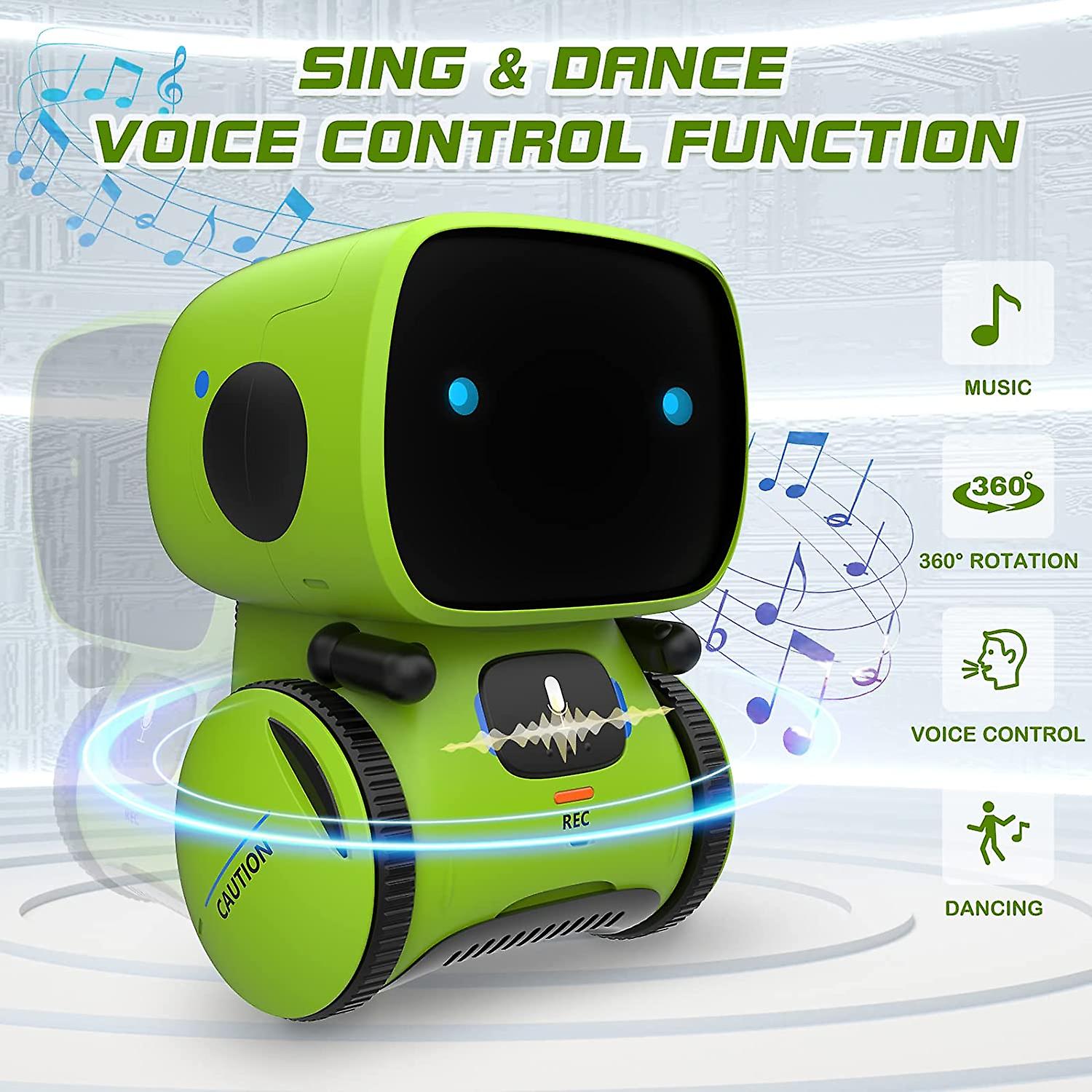 Baicccf Kids Smart Robot Toys， Children Interactive Intelligent Robot Toys For 3-9 Years Old， Girls Boys Robotic Toys， Voice Control andtouch Sense， Dan