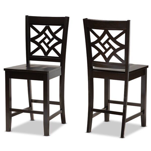 Nicolette Modern and Contemporary 2-Piece Counter Stool Set