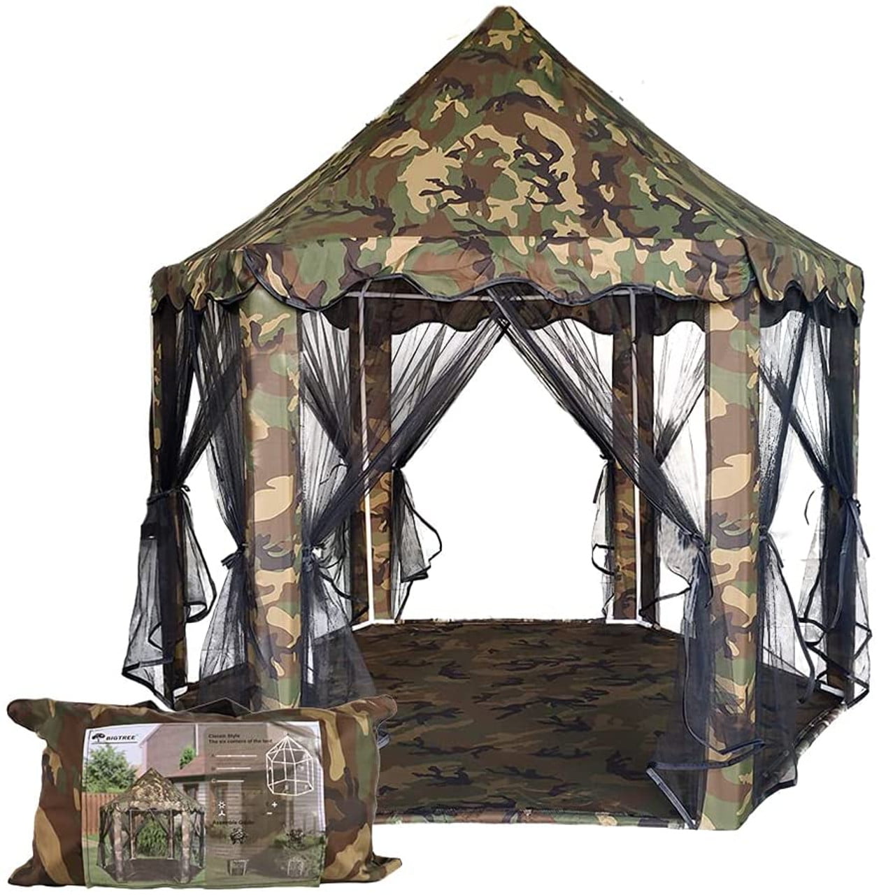 Camouflage Castle Kids Play Tent For Indoor And Outdoor