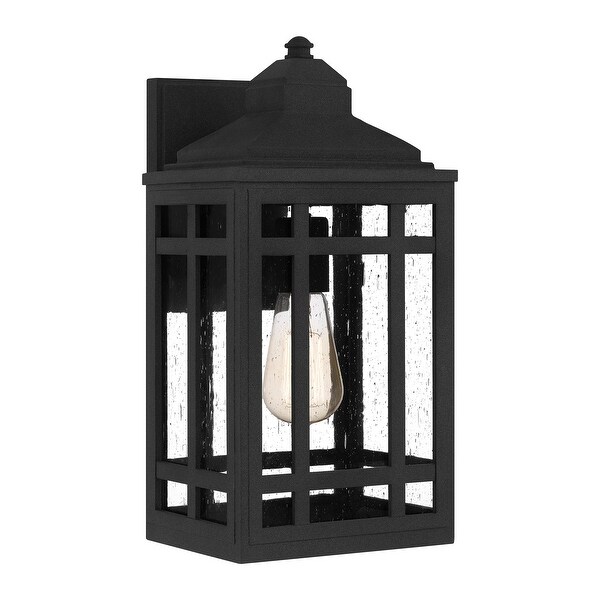 Auden 1-Light Mottled Black Outdoor Wall Lantern Shopping - The Best Deals on Outdoor Wall Lanterns | 41429487