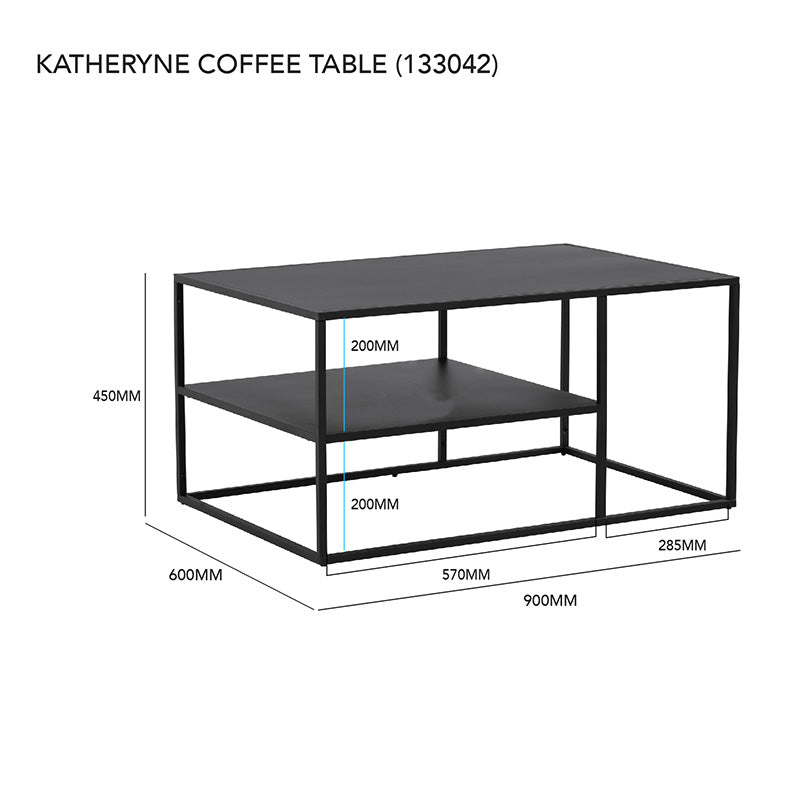 KATHERYNE Coffee Table 90cm - Black