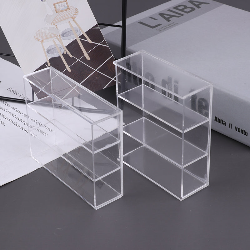 MageCrux 1/12 Dollhouse Miniature Acrylic Display Case Cupboard Showcase Display Shelf