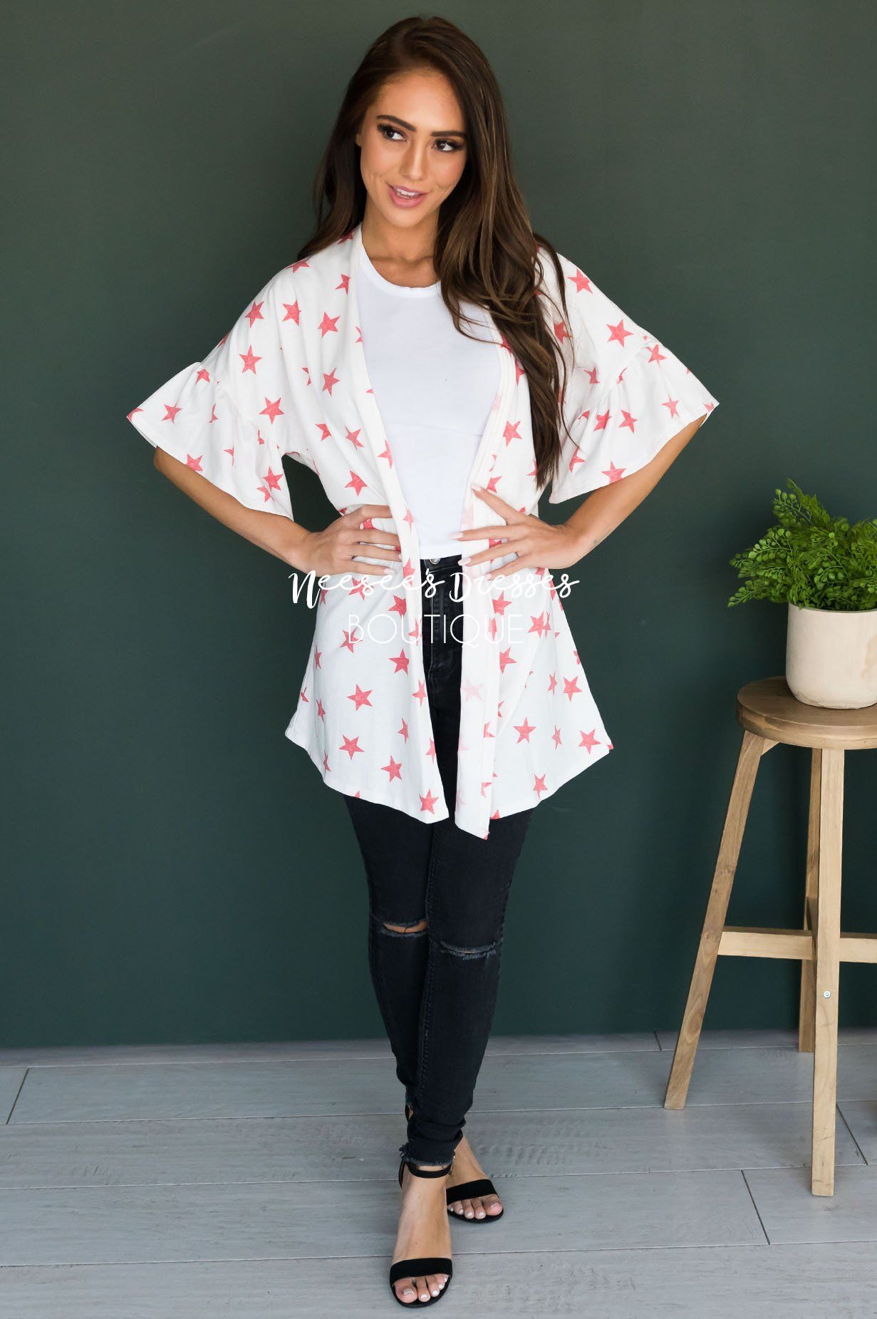 Star Spangled Modest Kimono