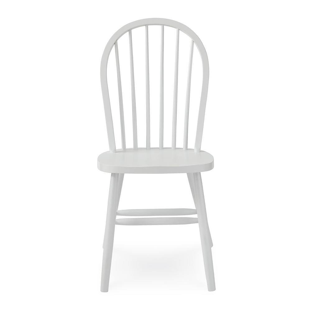 International Concepts White Solid Wood Windsor Spindle Back Chair C08-212