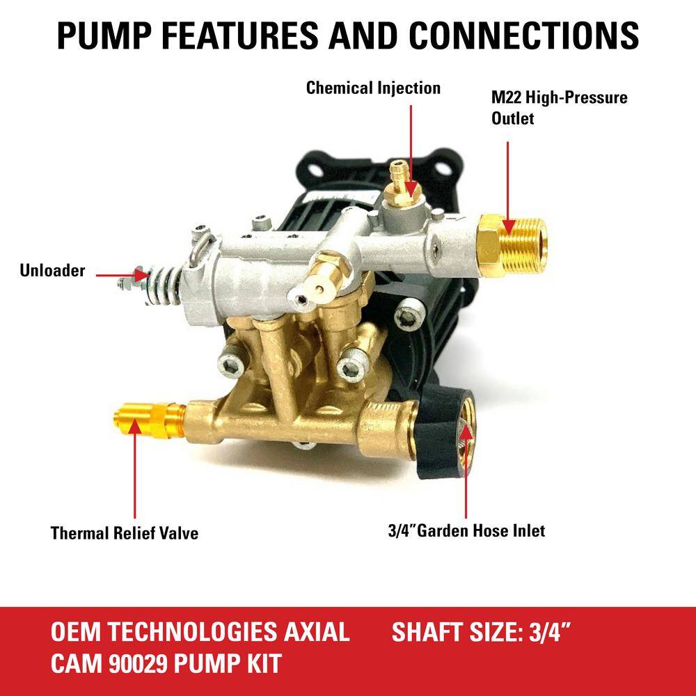 SIMPSON OEM Technologies Axial Cam Pump Kit 3400 PSI at 2.5 GPM Axial Cam Pump Kit 90029