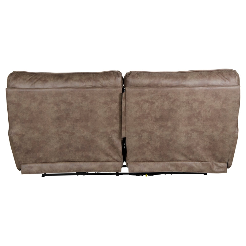 Catnapper Thompson Power Reclining Sofa in Brown Polyester Fabric